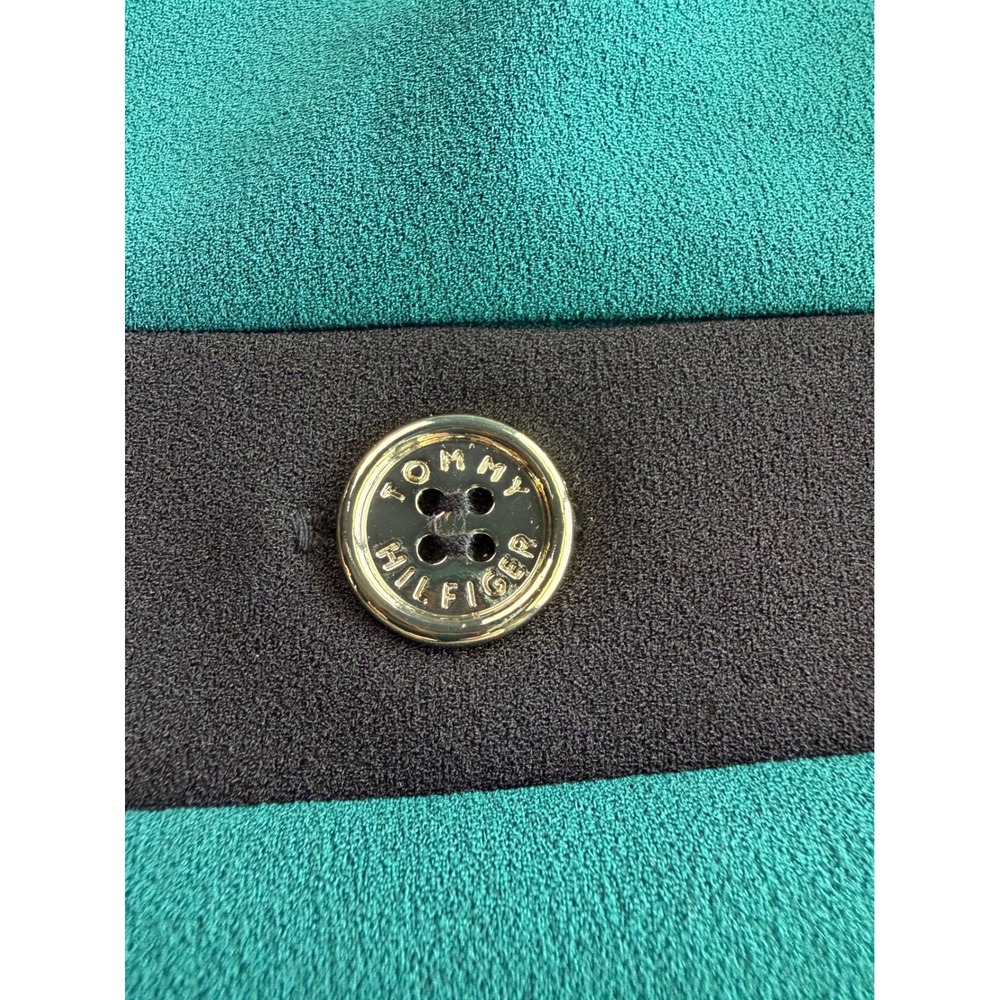 Tommy Hilfiger Womens Teal Green Short Sleeve Dress Faux Pockets Size 16 NWT - Picture 5 of 12